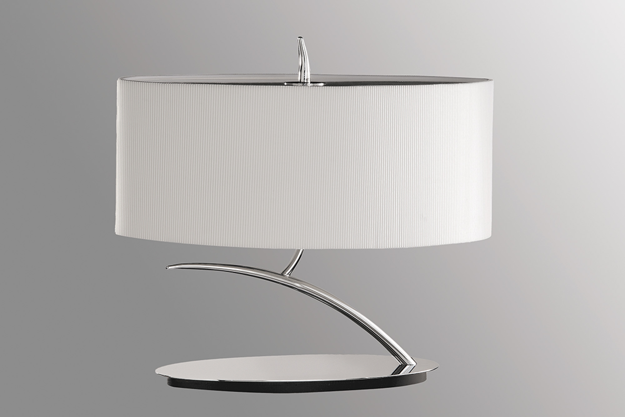 Eve Polished Chrome-Spain White Table Lamps Mantra Shaded Table Lamps